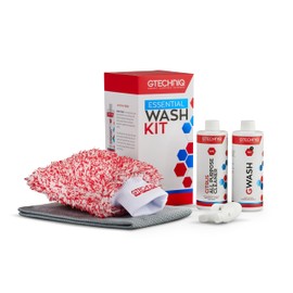 Gtechniq Essential Car Wash Kit, Car Cleaning Kit with Car Shampoo, Wheel Cleaner, Microfiber Car Wash Mitt and Microfiber Towel, Car Accessories for Highly Effective Cleaning
