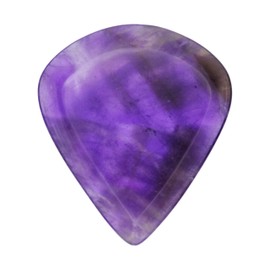 Exotic Plectrums Amethyst Stone Guitar Or Bass Pick - 3.0 mm Ultra Heavy Gauge - Jazz XL Shape - Specialty Handmade Gemstone Exotic Plectrum - 3 Pack