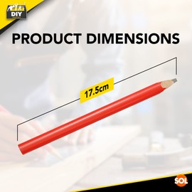SOL 36pk Work Pencils for Builders, Carpenters Pencils for Marking | Electrician, Tradesman, Joiners Pencil, Construction Pencil, Builders Pencil, Carpenters Pencil, Carpenter Pencils