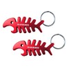 munkees 2 x Key Chain Fish Pendant Figurine Bottle Opener,