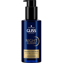 Gliss Night Elixir Ultimate Repair (100 ml), Hair Serum Regenerates Damaged Hair During Sleep, Hair Care Leaves Soft & Regenerated Hair Overnight