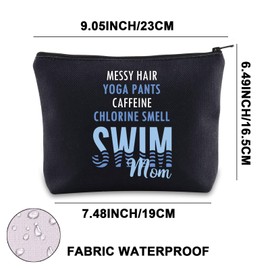 G2TUP Swim Mom Makeup Bag Swim Mom Gifts Swim Mom Toiletry Bag Swimming Pool Lover Gifts (SWIM-MOM)