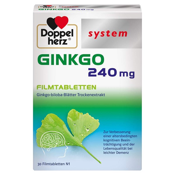 Doppelherz system Ginkgo 240 mg tablets, pack of 30 tablets
