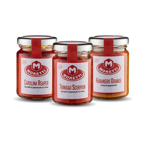 Moretti® Chilli Cream | 100% Calabria 100% Natural | Chilli Peppers Grown and Processed in Calabria with Olive Oil | Creamy Spread | Made in Calabria (Very Spice)