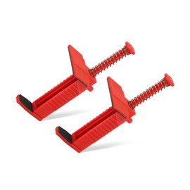 Agatige 2Pcs Brick Liner,Runner Wire Drawer Bricklaying Tool, Plastic Plumber Fixer Brick Line Clips Leveling Measuring Tool for Building Construction 16.4 x 6.4 x 4.5cm（Red）