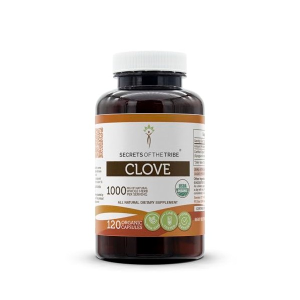 Secrets of the Tribe Clove USDA Organic 120 Capsules |