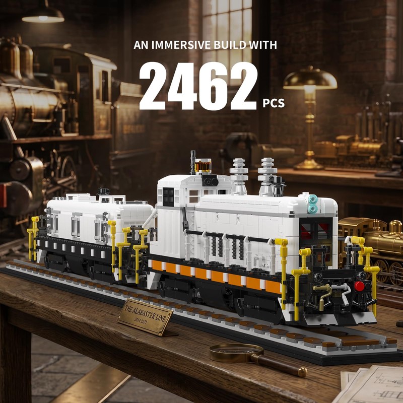 Mould King 12051 Diesel Train Building Set, Locomotive Train Model
