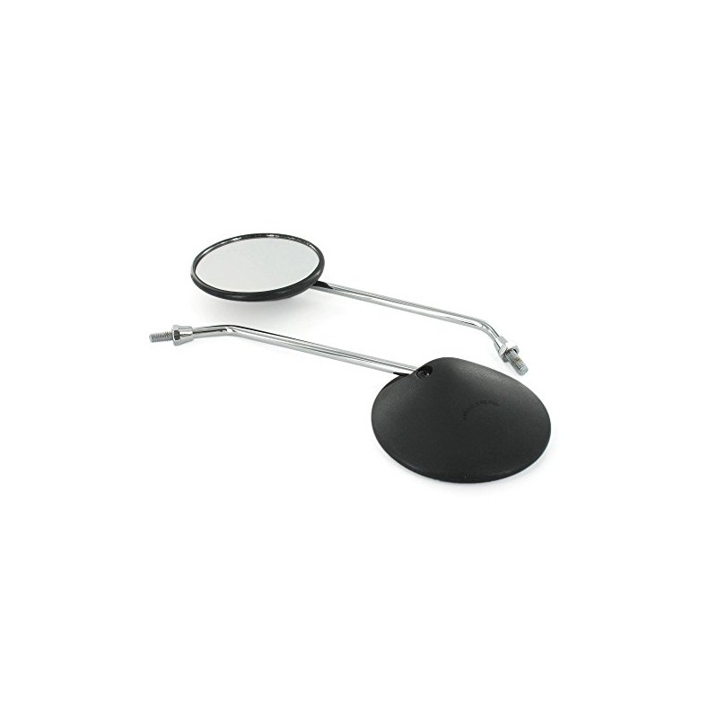MZA Set: 2 Spiegel, Ø110mm, verchromter Stab - Simson S50,