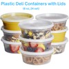 Deli Containers Plastic Containers with Lids for Food, (8 oz