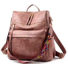 ZOCILOR Women's Fashion Backpack Purse Multipurpose Design Convertible Satchel Handbags Shoulder Bag Travel bag, Pink, ONE_SIZE, Fashion