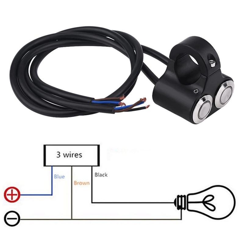 Motorcycle Handlebar Switch, 7/8 Inch 22 mm Motorcycle Switch Indicator