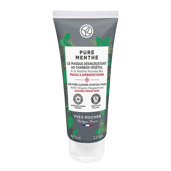 Yves Rocher The Pore Clearing Charcoal Mask Pure Menthe 75mL