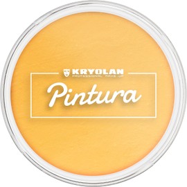 Kryolan Pittura ad acqua, colore giallo, 20 ml, trucco per bambini a base d'acqua, per viso e corpo, certificato CE, ad asciugatura rapida, facile da pulire e coprente individualmente