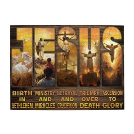 Christian Jesus Puzzles for Adults 500 Pieces, Religious Inspirational Scripture Jigsaw Puzzles, Bible Faith Catholic Cross Puzzle Jesus Puzzle Christian Puzzles Christian Games for Adults