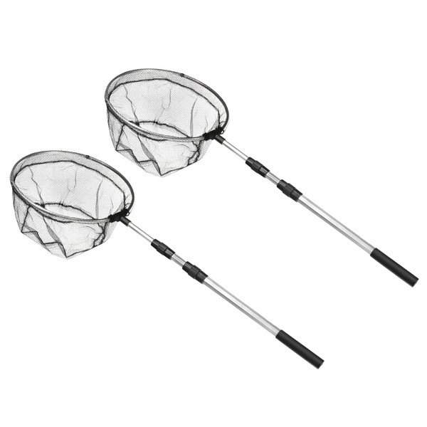 PATIKIL Folding Fishing Net, 2Packs Round Extend to 4.9ft Aluminium
