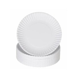 YALOON Everyday Disposable Paper Plates, 9 inch, 50 Count, Microwave Safe, Cut Resistant, Soak-Proof