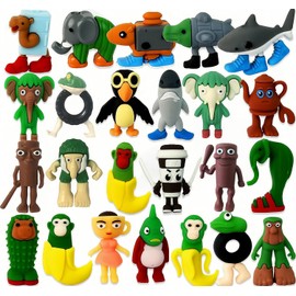 ZTDT Tralalero Tralala Action Figure,Tung Tung Tung Sahur, BRR BRR Patapim,Collectible Animals Figurine Doll Gifts for Fans (24 Pack)