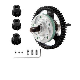 RCMYou 50T Spur Gear 0.8h(32-Pitch)#45 Steel Transmission Gears Spur Gear with 15T/17T/19T Metal Pinions Gear Upgrades Part for 1/10 Slash/Rustler/Stampede 4x4 VXL,Replace 6878