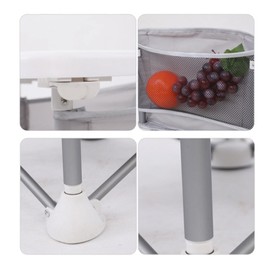 Baby Seat Booster Toddlers Dining Seat Removable Tray with Travel Bag Portable Folding Booster Feeding Chair for Children Toddlers Infants, Gray