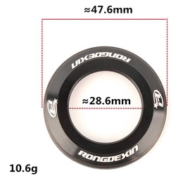 Menolana Premium Bike Front Fork Washer Dustproof Cover, Road Bicycle Headset Stem Superlight & Durability Aluminium Alloy, Black