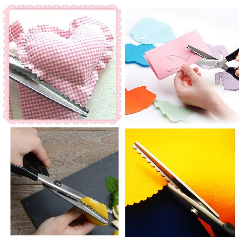 (Scalloped 7 mm) - Pinking Shears, Professional Stainless Steel Dressmaking