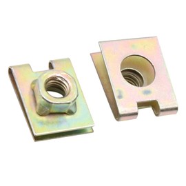 Motoforti 50pcs 6mm Hole Metal Plate U-Type Clips Splash Guard Nuts for Car Long-lasting