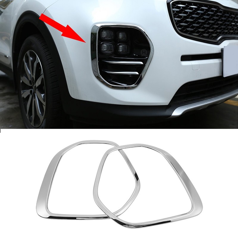 1 Pair of Front Fog Light Lamp Cover Trim Frame