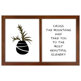 Golden State Art 8x10 Double Picture Frame, Displays Two 8x10 Photos - Solid Wood - Real Glass - 2 Openings 8x10, Brown