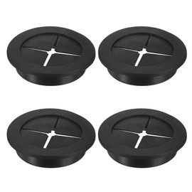 M METERXITY 4-Pack Rubber Grommets for Wiring 50mm Desk Grommet Double-Sided Flexible Cable Cord Grommet Desk Hole Cover for Cables/Wires Through Protection Cable Grommet [Black]