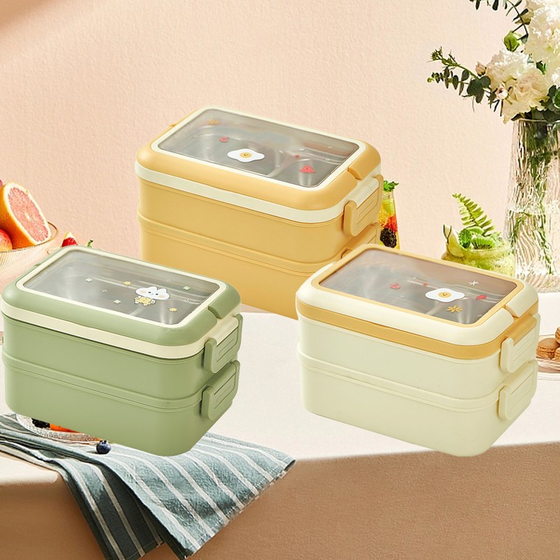 Stainless Steel Insulated Lunch Box Multiple Compartments Fashionable Safe Stainless