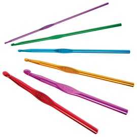 Baker Ross FN154 Crochet Hooks - Pack of 6, Comfortable Easy Use Hooks for Beginners and Professionals