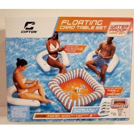 Cipton Floating Inflatable Card Table Set with Seats