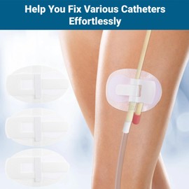20 PCS Catheter Stabilization Devices, Catheter Stickers for Foley Bag Holder, Leg Band Urinary Stabilizer Adhesive Sticker Patch Accessories, Foley Catheter Leg Anchor Bandages (20PCS)