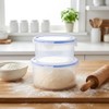 Lolytama 2Pack Dough Proofing Box,Stackable Sourdough Pizza Proofing Container with