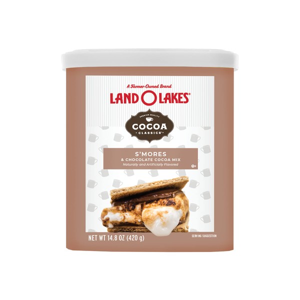 Land O Lakes Canister Hot Cocoa Mix, S'mores, 14.8 Ounce