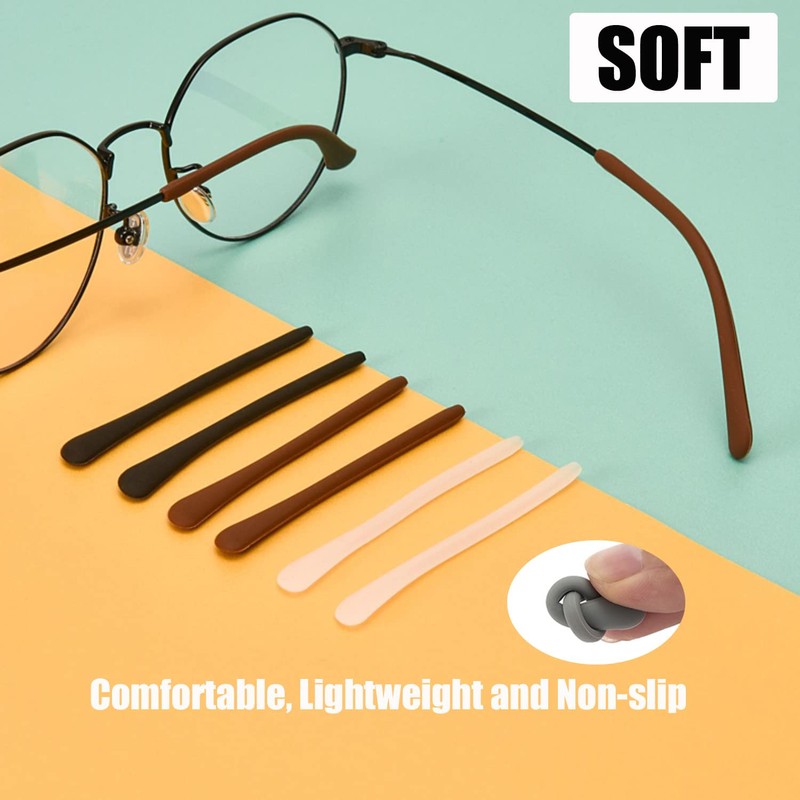 UPIONIC Glasses End Tips, Anti-Slip Silicone Ear Sock Pieces Tube