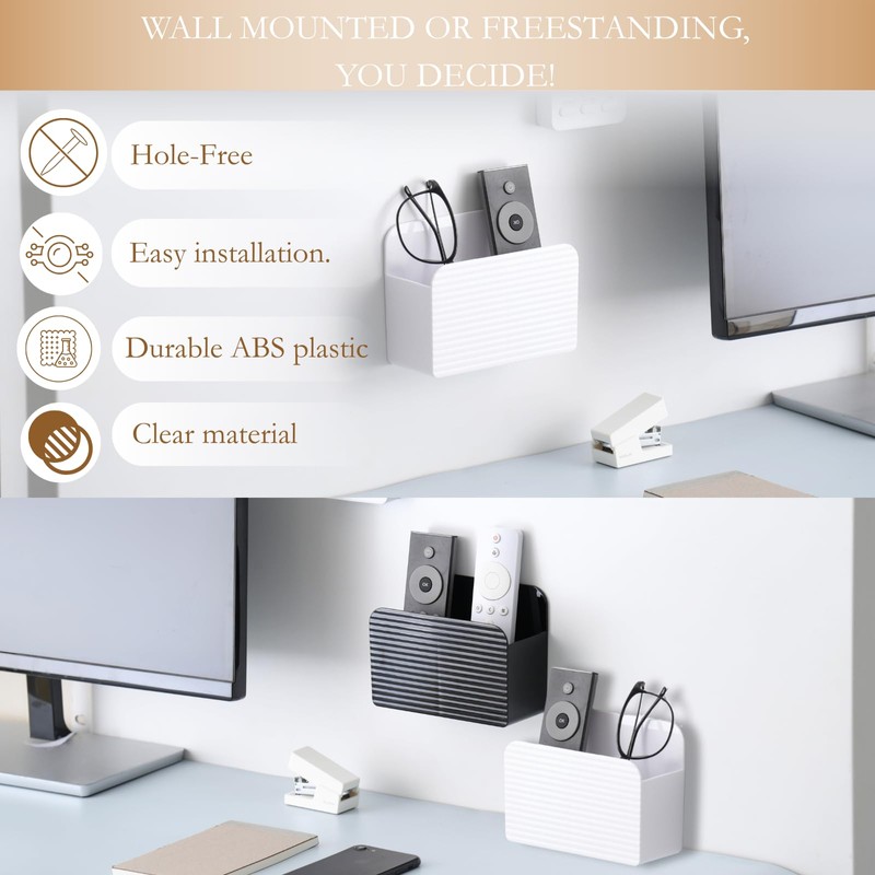 LINFIDITE Adhesive TV Remote Control Holder Wall Mount TV Remote