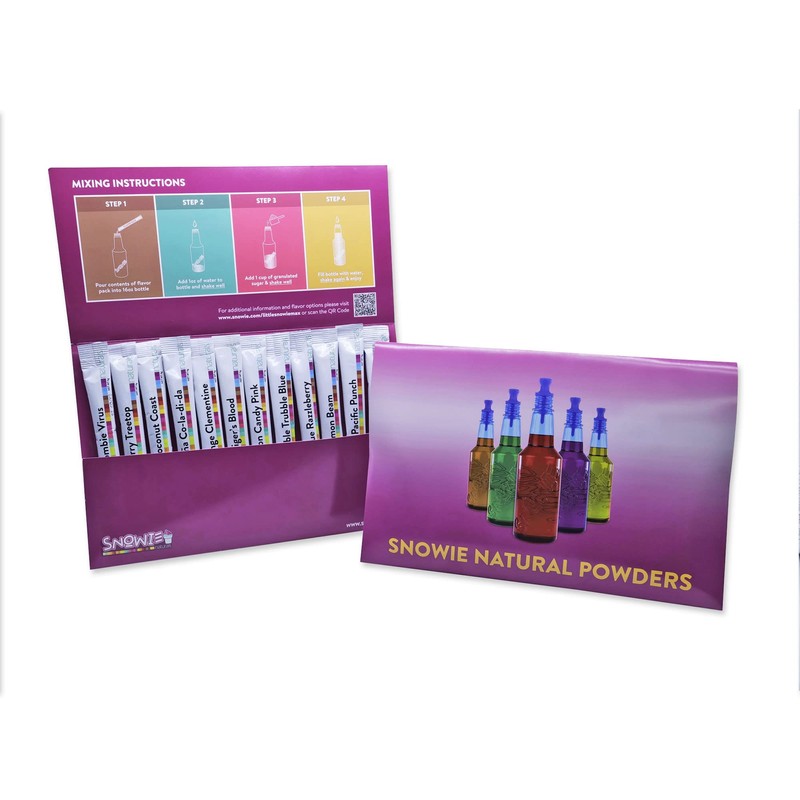 SNOWIE - Ready To Use Natural Assorted Flavor Syrup Powders