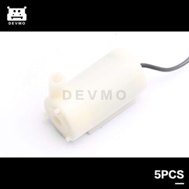 DEVMO 5PCS Ultra-Quiet Mini DC 3-6V 120L/H Brushless Motor Submersible Water Pump