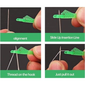 Caremore 18 Stück Einfädler, Einfädler aus Kunststoff zum Nähen, Kunststoff, DIY, Einfädeln, Kreuzstich, Einfädeln, Nähnadeln, zum Nähen von Hand & Quilting Craft