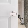 Kwikset Breton 405 Entry Door Handle with Lock and Key,