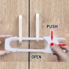 Qtopun 6-Pack U-Shaped Cabinet Locks, Adjustable Sliding Drawer Locks for