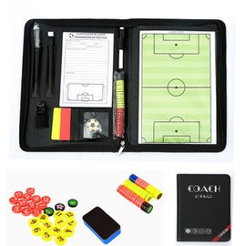 RoseFlower Coaches Football Tactical Board, Professional Foldable Football Trainer Tactical Folder Tactics Boards Coach Board with Magnets, Pens and Eraser - Ideal for Tactics and Game Adjustments #3