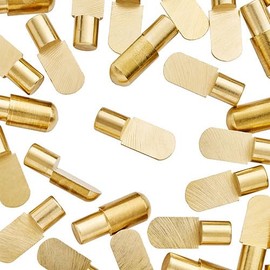 WidgetCo 1/4" Solid Brass Shelf Pins, Shelf Supports, Architectural Finish (Qty 100)