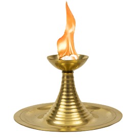 Spillbox Kapoor | Karpoor Aarti Stand Burner Brass Karpuram Arathi | Arthi | Arti | Arathi | Camphor Stand for Dhoop Puja Camphor Dani Holder for Mandir Home & Office Decoration - Temple Kapoor stand