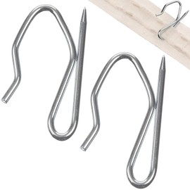ZPLASK 60Pcs Heavy Duty Zinc Metal Drapery Pin Hooks, Metal Curtain Hooks, Large S curtain Hooks Metal, Rust-Resistant Pinch Pleat Curtain Hooks for Window/Door/Shower/Pencil Pleat Curtains