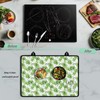 UOQFHHM Electric Oven Stove Insulation Green and White Shamrock Print
