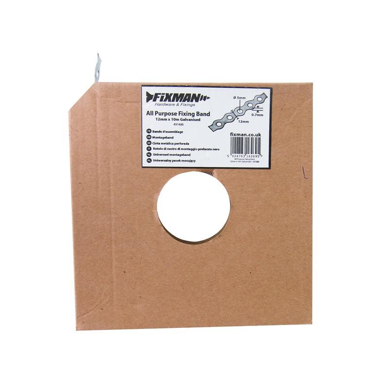 Fixman 491486 Galvanised Fixing Band 12 mm x 10m