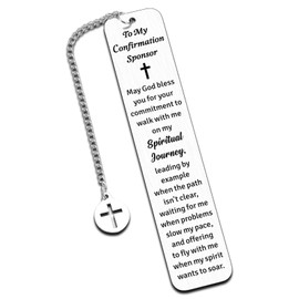 Confirmation Sponsor Gifts for Women Men Christian Confirmation Bookmark Baptism Gifts Confirmation Gifts for Teenage Boys Girls Catholic Confirmation Sponsor Appreciation Gifts Thank You Sponsor Gift
