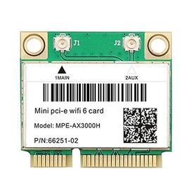WiFi 6E AX3000H Tarjeta de Red WiFi InaláMbrica BT 5.2 para Adaptador Wi-Fi Mini PCIE para Escritorio/Laptop Win10